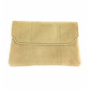 NEW Baraboux Beige Gold Glitter Print Clutch Purse